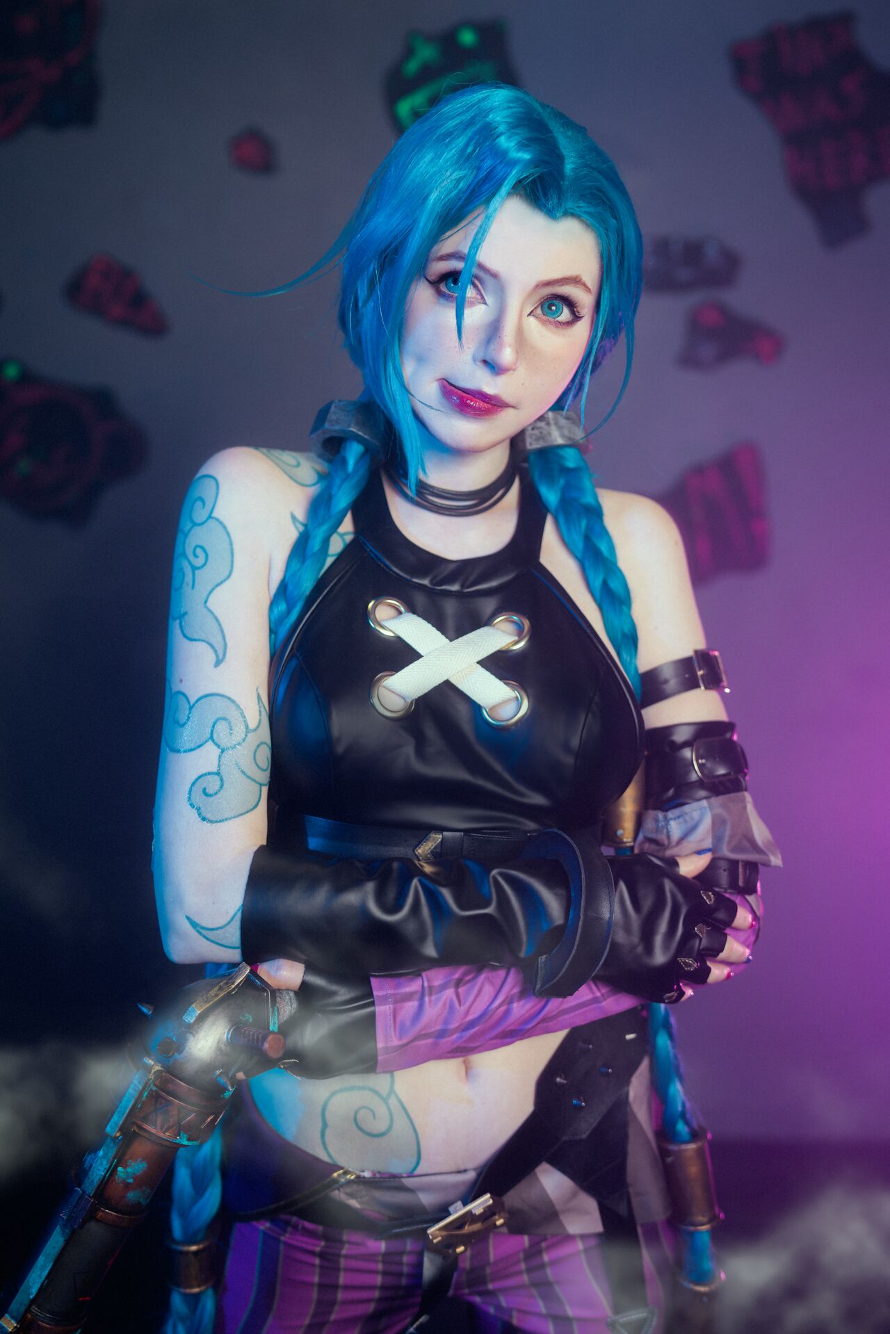 Амурный косплей Jinx (League of Legends ) by Peachymilky натуральная грудь