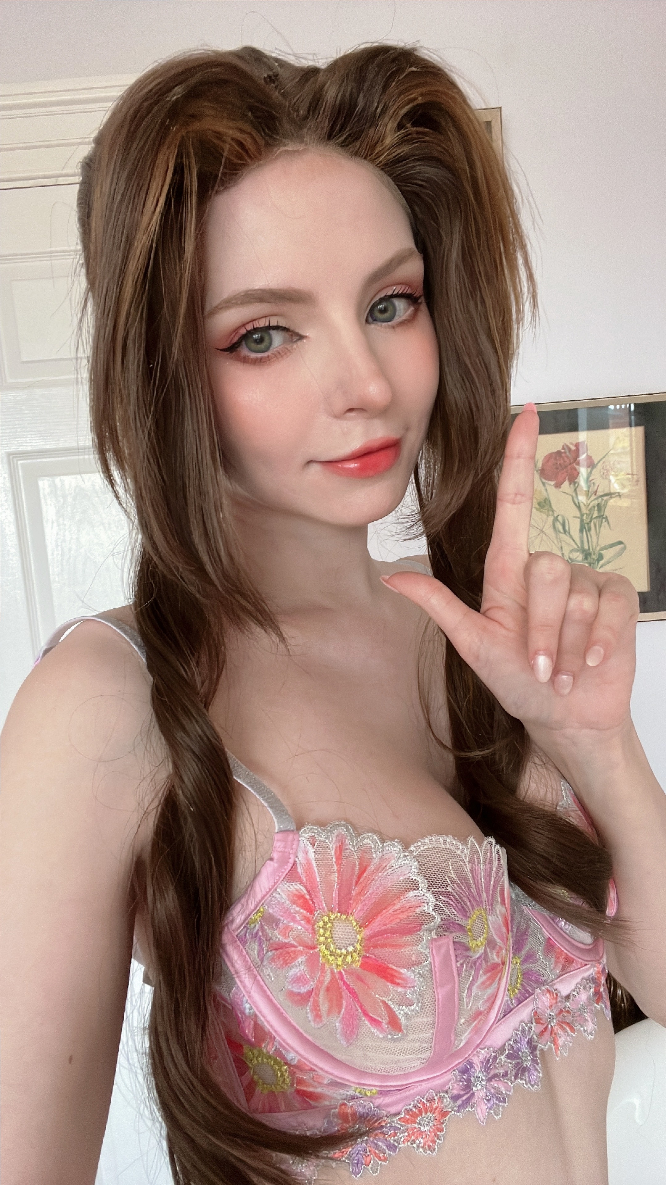 Возбуждающий cosplay Aerith Lingerie by Peachymilky leak onlyfans